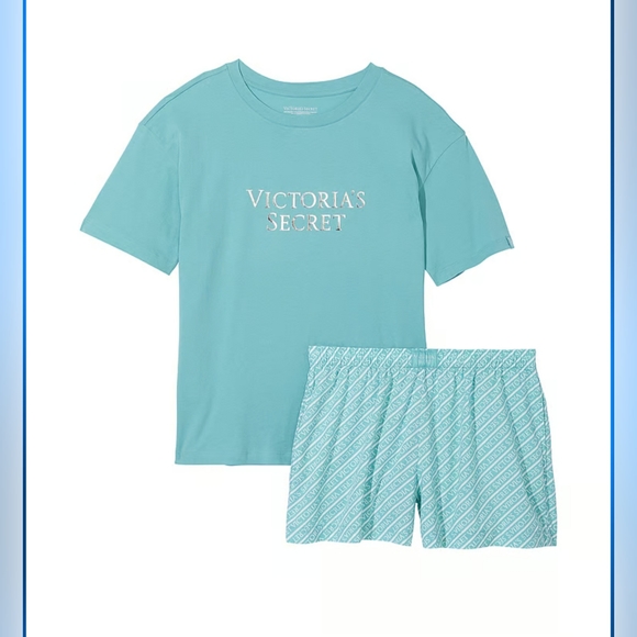 Victoria's Secret Cotton Tee-Jamma set. Top XL Bottoms XXL Brand New wit… - Picture 1 of 6